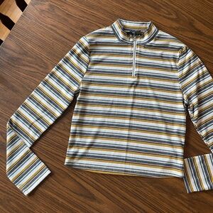 Iris Striped Long Sleeve Tee - Yellow, Black, White